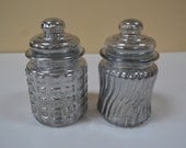 Ornate Vanity Jar, Mercury Glass Jars, Mothers Day, Lidded Jars, Glass Container, Metallic Glass, Silver in Color, Decorative Jars, Storage