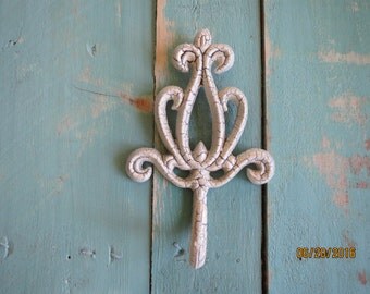 Cast Iron wall hook, Vintage style coat hook, shabby chic wall hook