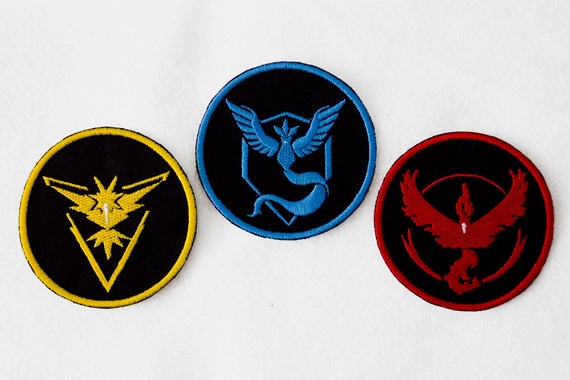 Pokemon Go Team Iron On Patches