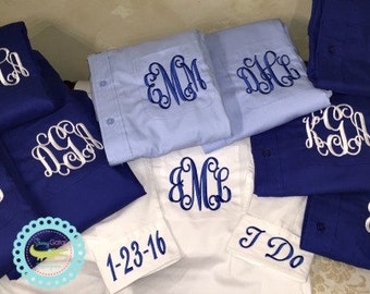 monogrammed oxford shirt