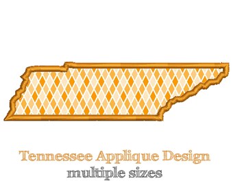 TENNESSEE - Applique Design - Machine Embroidery - Multiple Sizes - Instant Download