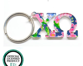 Big Little Sorority Gift | Greek Keychain | Sorority Gift | Lilly Pulitzer Sorority Gift