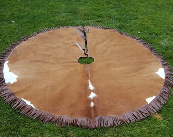 Brazilian Cowhide Christmas Tree Skirt