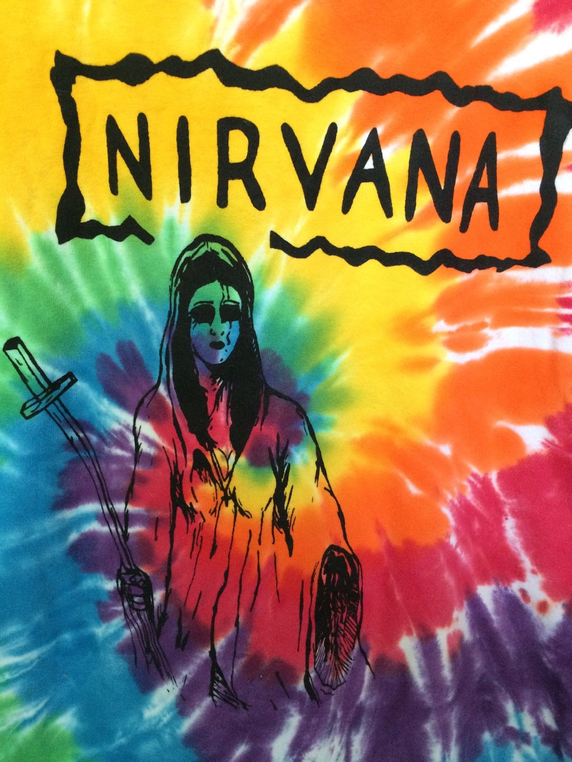 Tiedye Nirvana shirt Large BBC Sessions grunge kurt cobain