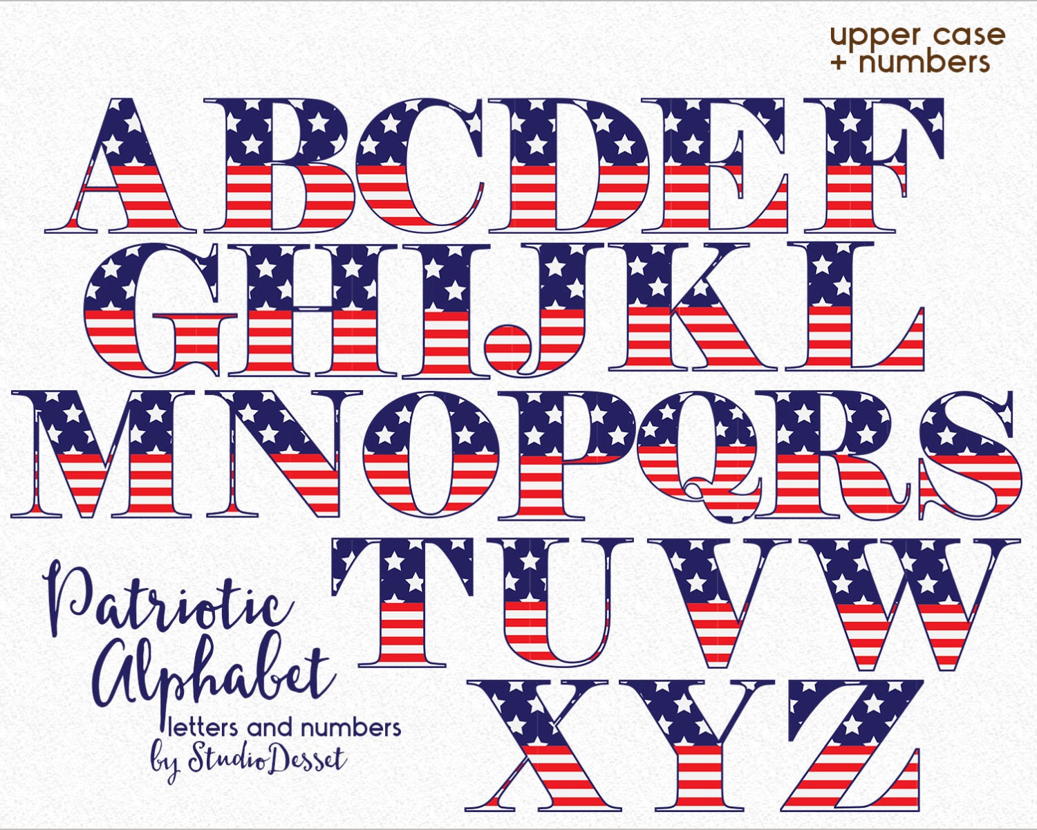 Download Patriotic Letters, USA Alphabet Cliparts, USA Letters ...