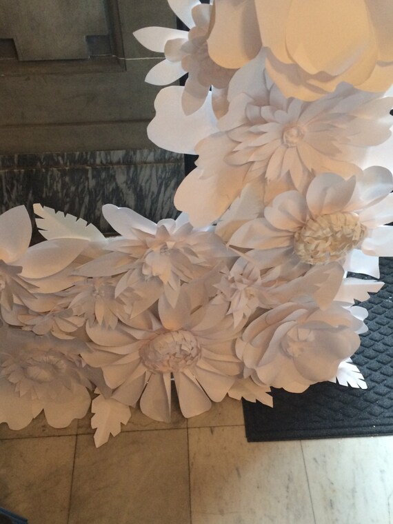 paper flower arch wedding