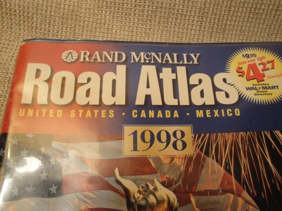 Large Size Rand McNally Road Atlas United States Canda