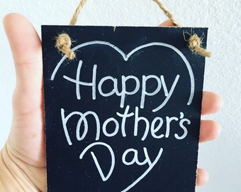 Mothers Day gift, Gift tag, chalkboard tag, gift for Mom, small chalkboard gift tag, blackboard tag, gift tags, favor tags, Mothers Day sign