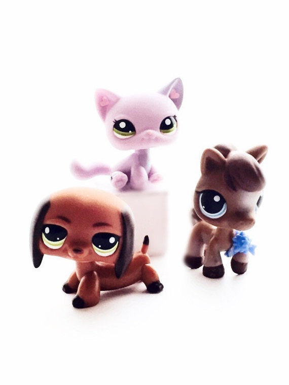 Littlest Pet Shop LOT: Set of 3 LPS figurines 2008 Craft