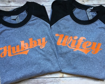 Hubby & Wifey Shirt, Mr and Mrs Shirt, Hubby Shirt, Wifey Shirt