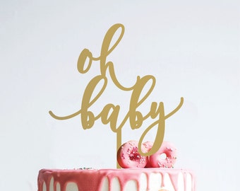 oh baby : baby shower cake topper