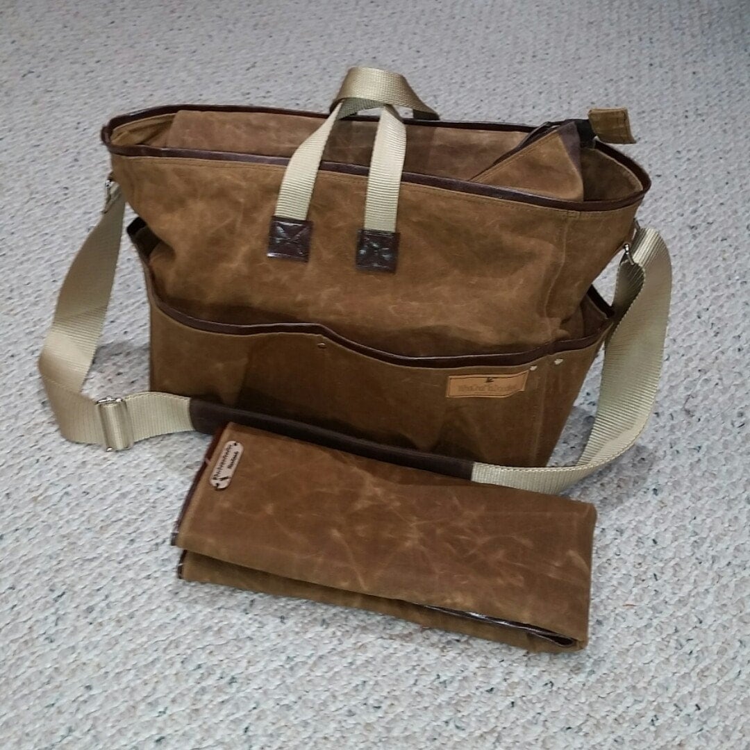 Mens Diaper Bag Brown Diaper Bag Monogram by WhaChaMaDoodles