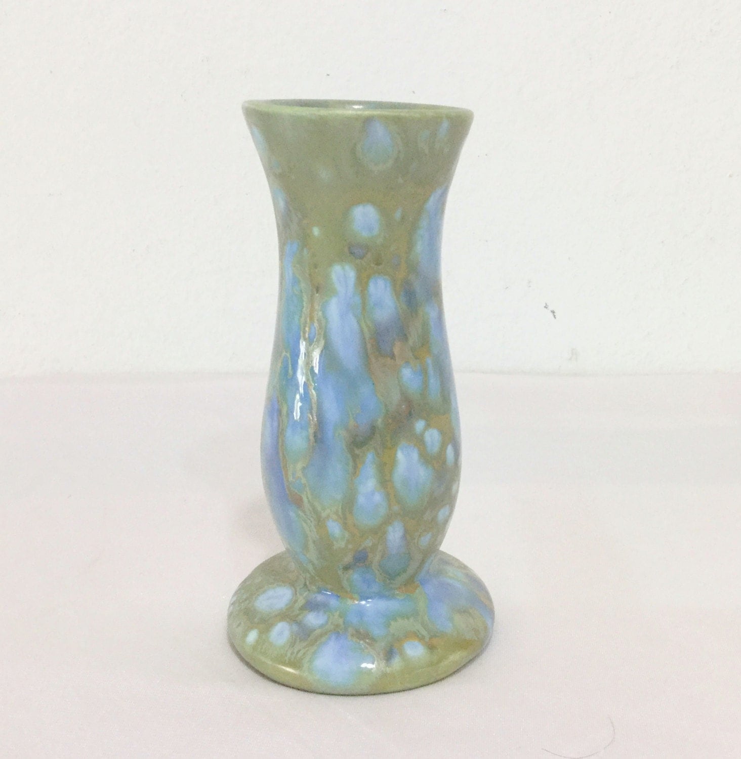 Monterey Jade Bud Vase California Pottery Art Mid Century V3