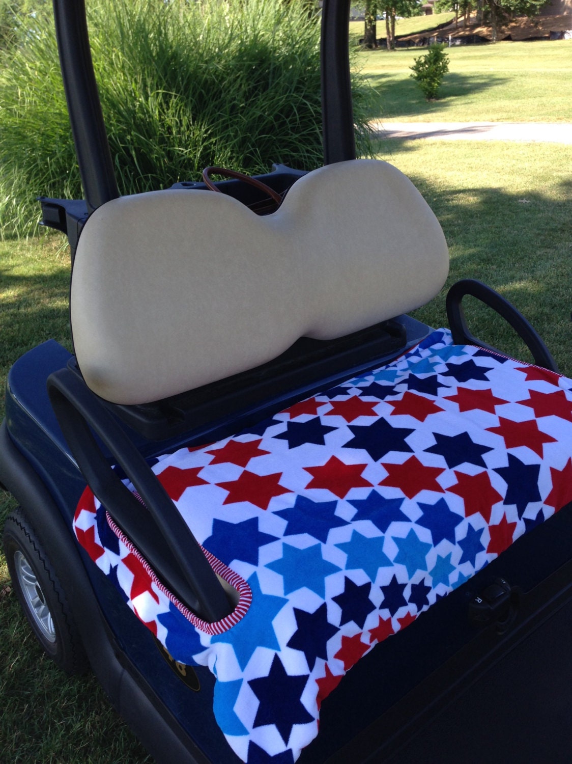 Proud Stars Terry Cloth Golf Cart Seat Cover by GolfMeAround