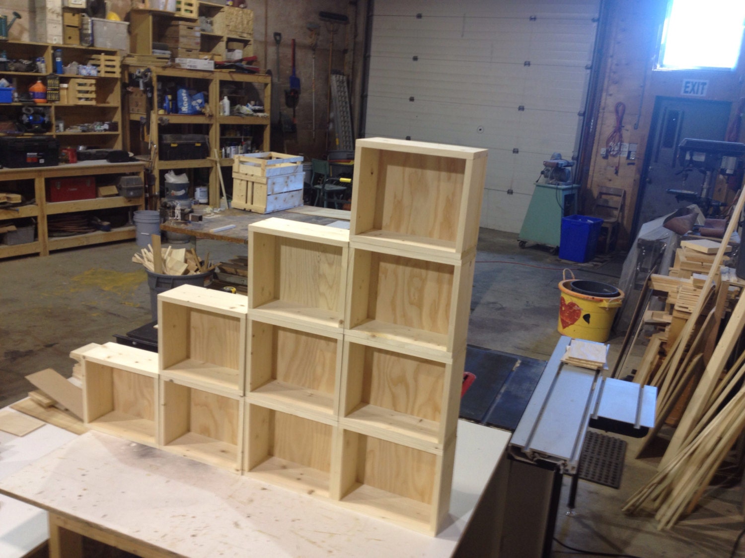 Wooden boxes for craft show displays retail displays