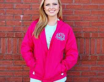 Monogrammed Rain Jacket Personalized Rain Coat a1