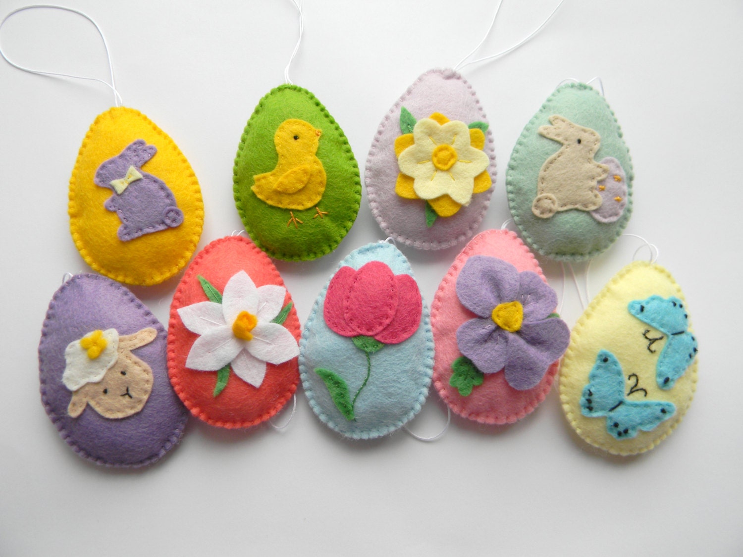 Felt easter egg Easter ornaments easter decorations felt