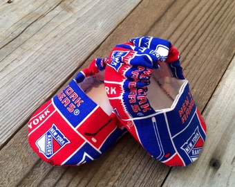 New york Rangers baby booties, new york rangers baby shoes