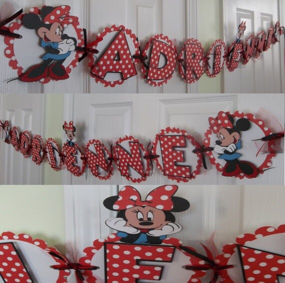 Minnie Mouse Banner by CreationsClaudiaR on Etsy
