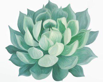 Succulent Print, Succulent Painting, Succulent Illustration, Succulent Art, Succulent Artwork, Plant Art, Plant Print, Nature Print, Boho