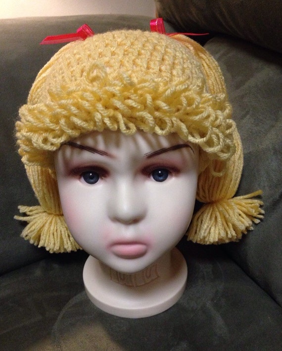 Crochet cabbage patch doll wig