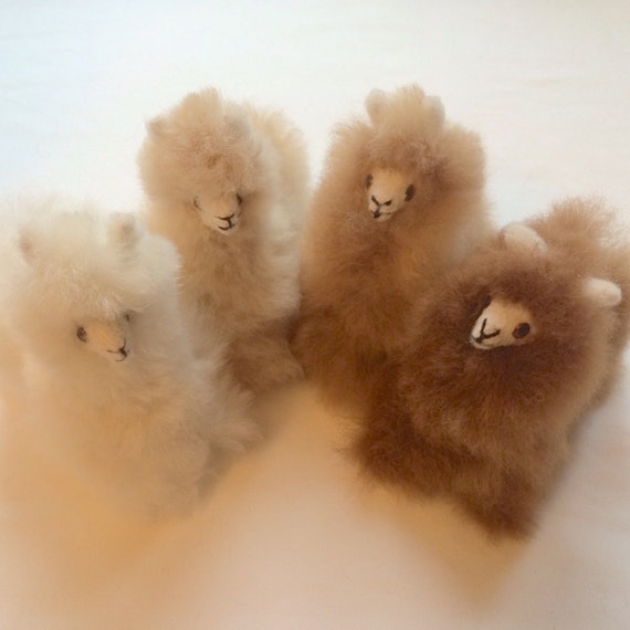 Baby Alpaca Fur Toy MINI 5 inches by IslandAlpacaFarmShop on Etsy