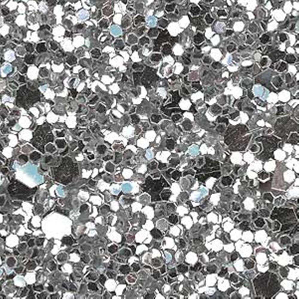 Glitter Fabric. Metallic Silver. A4 sheet. JR04964