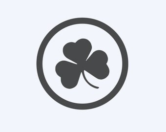 Shamrock in Circle - Irish/Celtic/4 Leaf Clover - Di Cut Decal - Car/Truck/Laptop/Computer/Phone/Home Decor/Bumper Sticker - Vinyl Decal