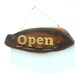 Wood Carving Sign Open Closed Rustic Reclaimed