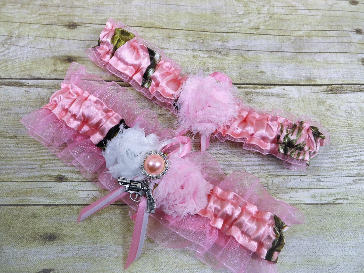 Pink Camo Garter Wedding Garter Set Realtree Camo Pink