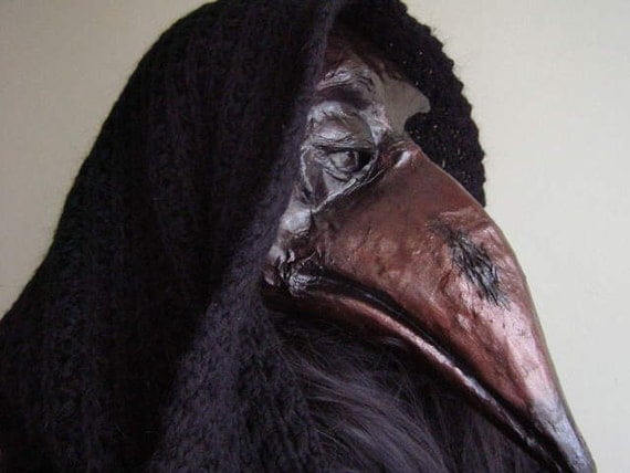 Halloween mask Masquerade mask Bird mask Paper mache bird mask