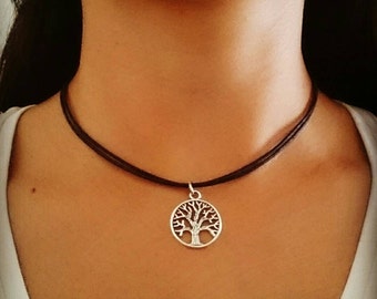 Tree of life Choker Necklace, Tree of life Choker, Tree of Life Jewelry, Bohemian Jewelry, Grunge Jewelry, Gift for Her, 90s Choker Jewelry