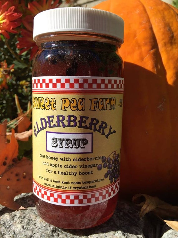 ELDERBERRY Infused honey 12 oz