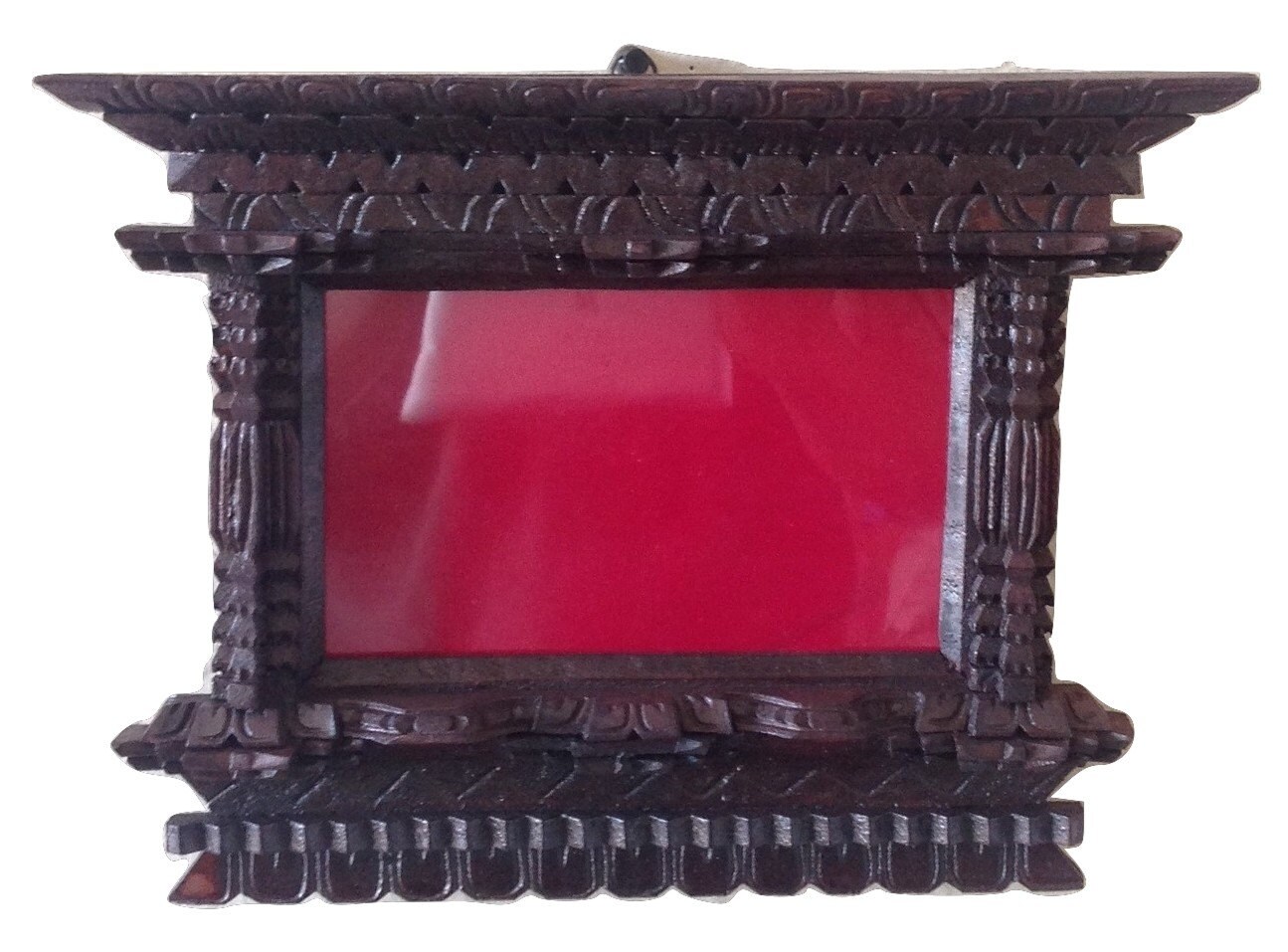 Traditional Newari/ Nepali Wood Carved Photo Frame Wall Decor