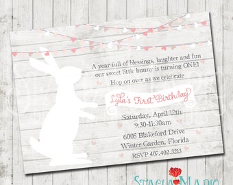 Bunny Birthday Invitation