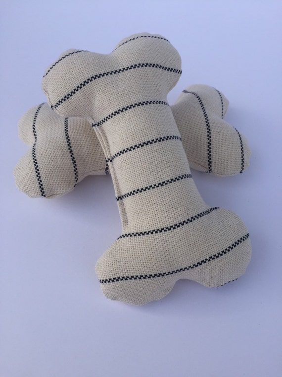 Small Dog toy dog bone plush toy dog squeaker toy bone by PlushPup
