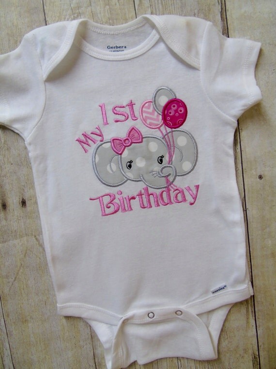 Girl First Birthday Bodysuit 1st Birthday Girl Bodysuit