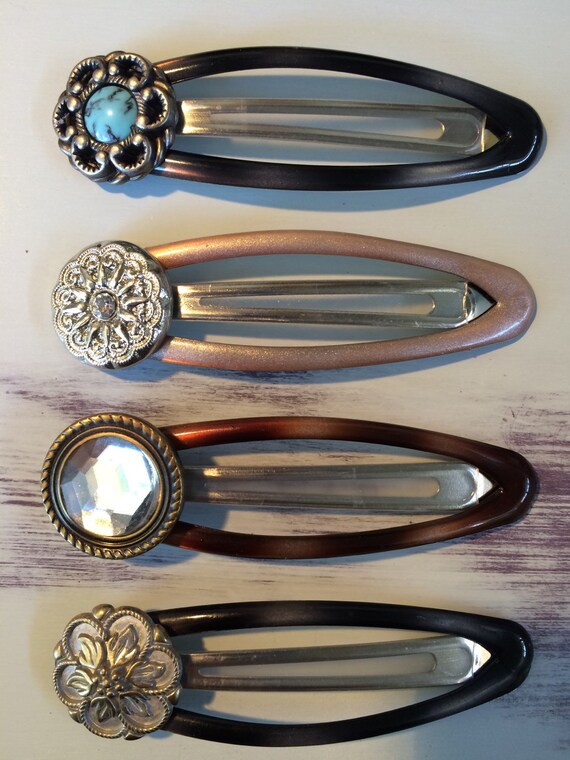 Items similar to Vintage Style Hair Clips on Etsy