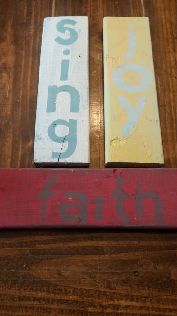 Set of 3 wall hanging signs lot 1 by loveLEEcrafter on Etsy