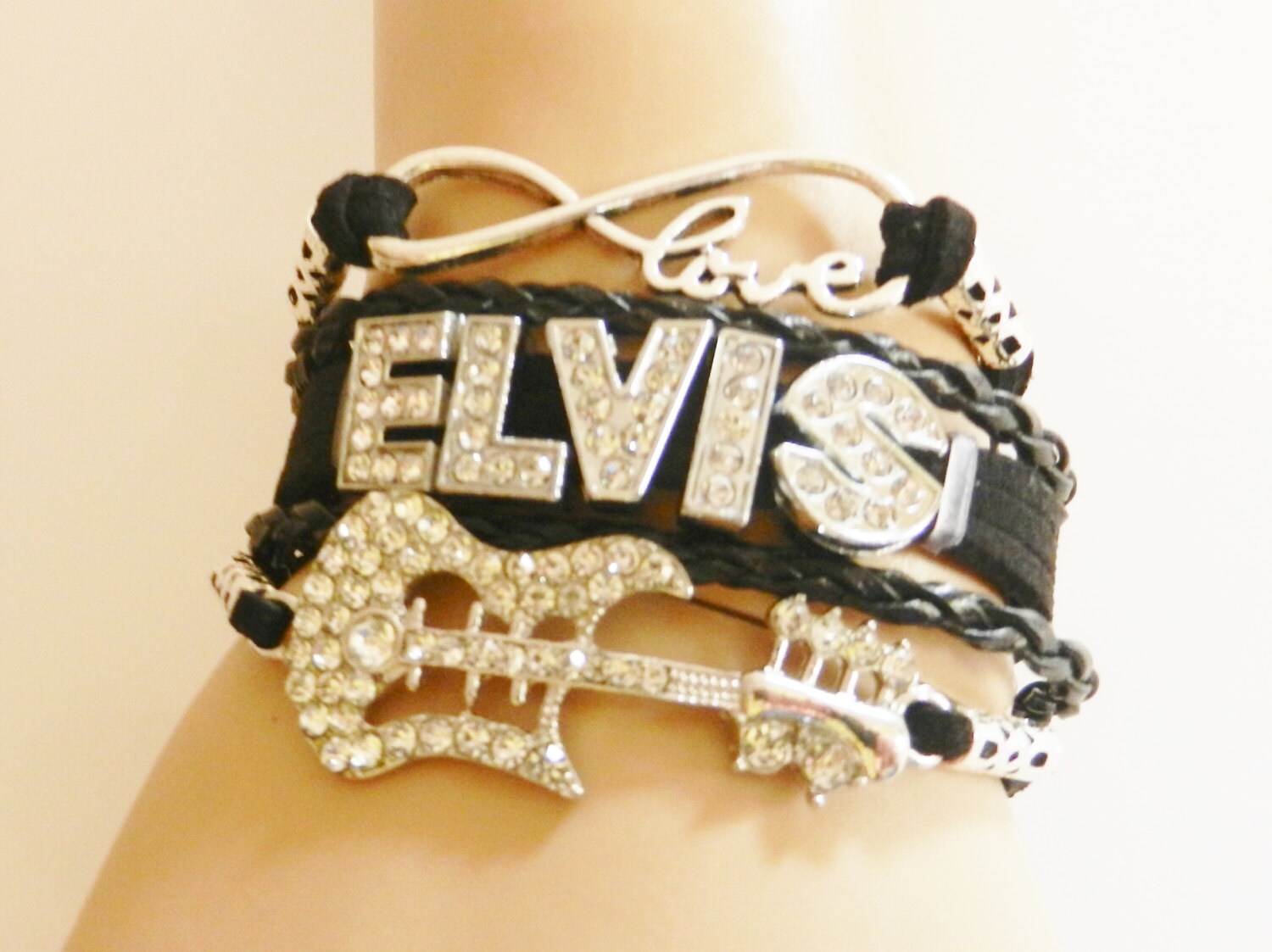 ELVIS Bracelet Women's Jewelry Adjustable Black Bracelet