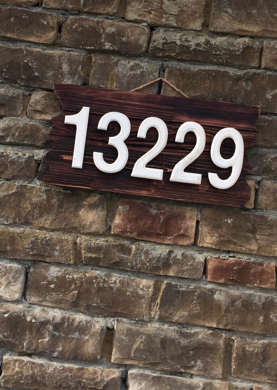 Rustic wood address plaque address sign wooden house address