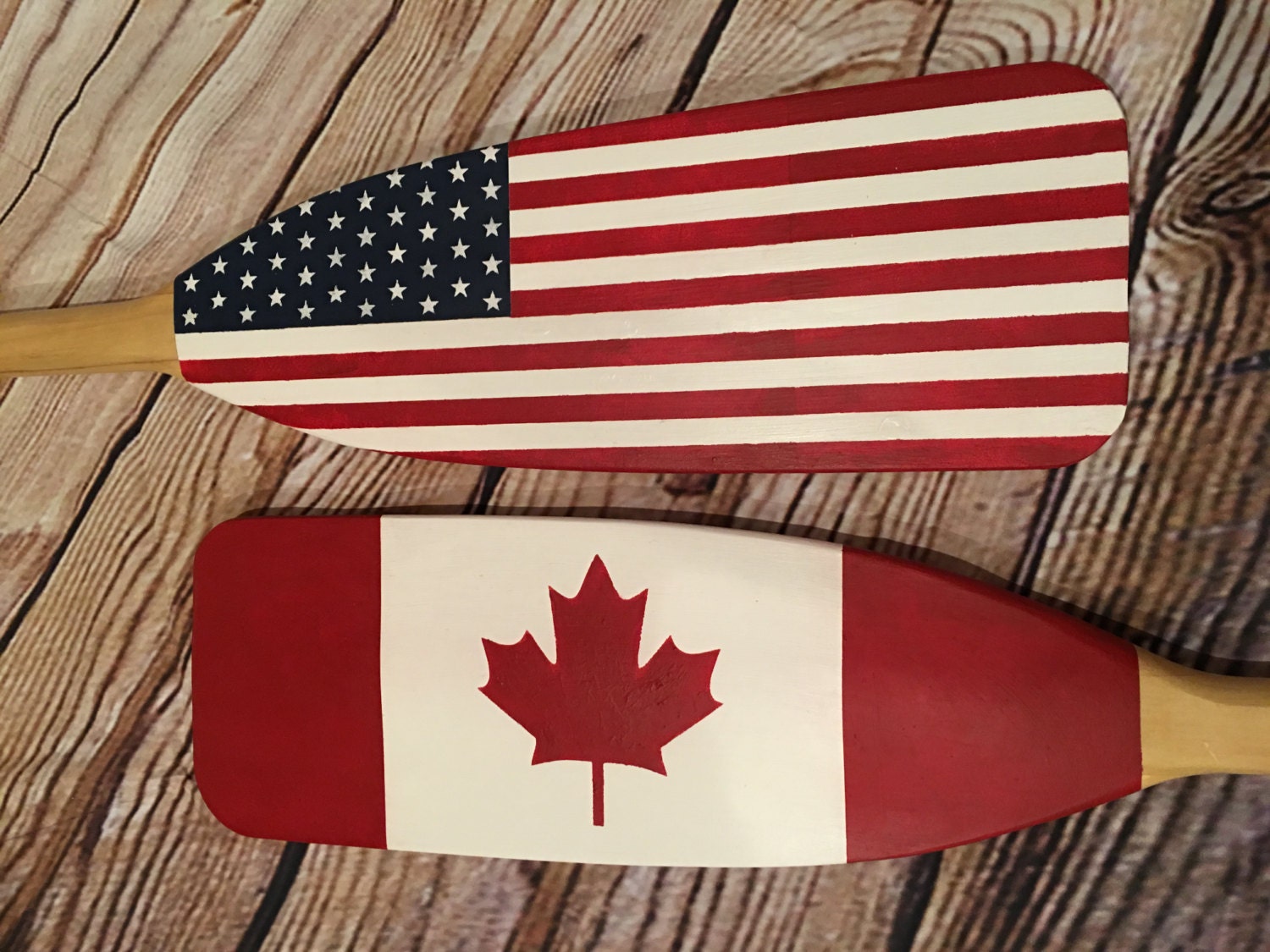 Oars Painted Flags Nautical Decor Country Flags by DixHillDecor