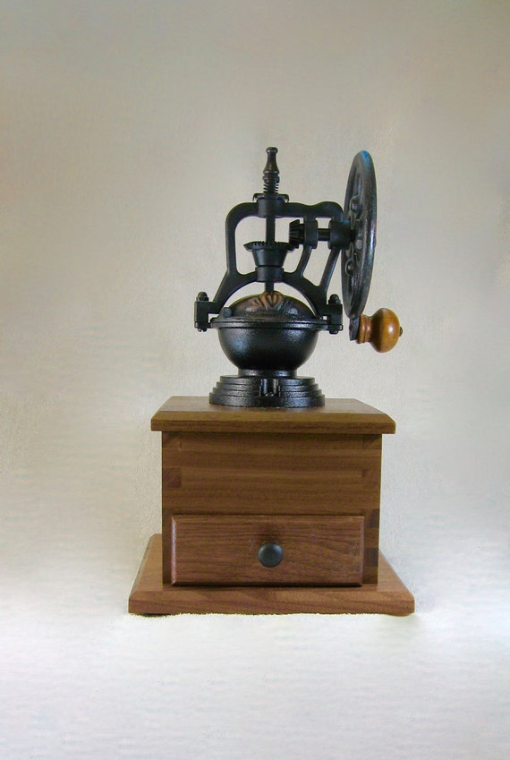 Coffee Grinder antique style mechanism by RosewellWoodworking