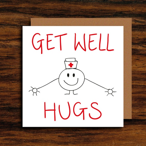Cute Get Well Card Unique Illustration Get Well Soon