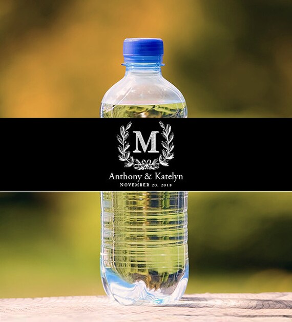 Wedding Water Bottle Labels Custom Water by LabelTheOccasion