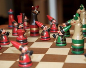 Vintage original chess set from Soviet Union-Vilnius(Lithuanian)-1980’s. Schachspiel aus der UdSSR. Made in USSR - Rarität!(2)