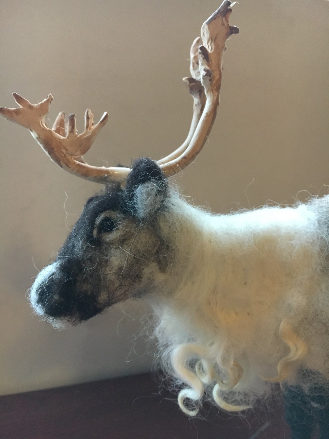 Custom Needle felted Reindeer sculpture