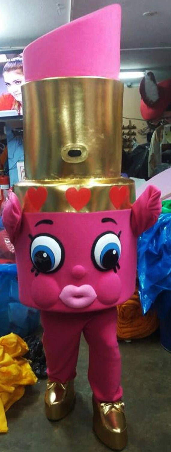 Shopkins Lipstick Mascot Costume Adult by AdultMascotCostumes