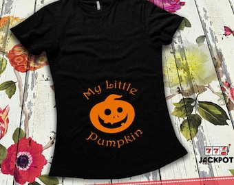 Halloween Pregnancy Costume Gift For Expecting Mother My Little Pumpkin Maternity Shirt Pregnancy Humor Mom To Be Maternity Clothes MD-495B