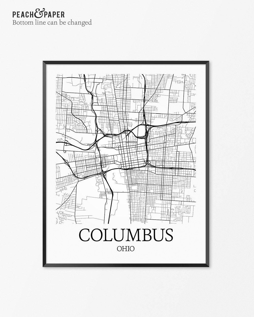 Columbus Map Art Print Columbus Poster Map Of Columbus Decor   Il Fullxfull.921549368 3e3i 